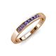 3 - Kathiryn 2.40 mm Iolite 7 Stone Wedding Band 