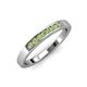 3 - Kathiryn 2.40 mm Peridot 7 Stone Wedding Band 