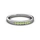 2 - Kathiryn 2.40 mm Peridot 7 Stone Wedding Band 