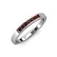 3 - Kathiryn 2.40 mm Red Garnet 7 Stone Wedding Band 