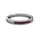2 - Kathiryn 2.40 mm Red Garnet 7 Stone Wedding Band 