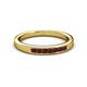 2 - Kathiryn 2.40 mm Red Garnet 7 Stone Wedding Band 