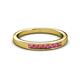 2 - Kathiryn 2.40 mm Rhodolite Garnet 7 Stone Wedding Band 