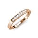 3 - Kathiryn 2.40 mm White Sapphire 7 Stone Wedding Band 