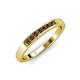 3 - Kathiryn 2.40 mm Smoky Quartz 7 Stone Wedding Band 