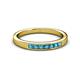 2 - Kathiryn 2.40 mm London Blue Topaz 7 Stone Wedding Band 