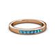 2 - Kathiryn 2.40 mm London Blue Topaz 7 Stone Wedding Band 