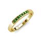 3 - Kathiryn 2.40 mm Green Garnet 7 Stone Wedding Band 