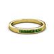 2 - Kathiryn 2.40 mm Green Garnet 7 Stone Wedding Band 