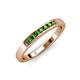 3 - Kathiryn 2.40 mm Green Garnet 7 Stone Wedding Band 