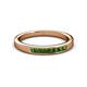 2 - Kathiryn 2.40 mm Green Garnet 7 Stone Wedding Band 