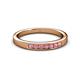 2 - Kathiryn 2.40 mm Pink Tourmaline 7 Stone Wedding Band 