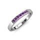 3 - Kathiryn 2.40 mm Amethyst 7 Stone Wedding Band 