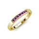 3 - Kathiryn 2.40 mm Amethyst 7 Stone Wedding Band 