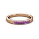 2 - Kathiryn 2.40 mm Amethyst 7 Stone Wedding Band 