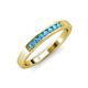 3 - Kathiryn 2.40 mm Blue Topaz 7 Stone Wedding Band 