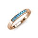 3 - Kathiryn 2.40 mm Blue Topaz 7 Stone Wedding Band 