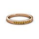 2 - Kathiryn 2.40 mm Citrine 7 Stone Wedding Band 