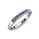 3 - Kathiryn 2.40 mm Iolite 7 Stone Wedding Band 
