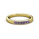 2 - Kathiryn 2.40 mm Iolite 7 Stone Wedding Band 