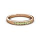 2 - Kathiryn 2.40 mm Peridot 7 Stone Wedding Band 