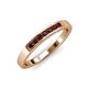 3 - Kathiryn 2.40 mm Red Garnet 7 Stone Wedding Band 