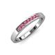3 - Kathiryn 2.40 mm Rhodolite Garnet 7 Stone Wedding Band 