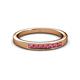 2 - Kathiryn 2.40 mm Rhodolite Garnet 7 Stone Wedding Band 