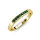 3 - Kathiryn 2.40 mm Emerald 7 Stone Wedding Band 