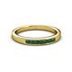 2 - Kathiryn 2.40 mm Emerald 7 Stone Wedding Band 