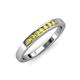 3 - Kathiryn 2.40 mm Yellow Sapphire 7 Stone Wedding Band 