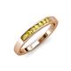 3 - Kathiryn 2.40 mm Yellow Sapphire 7 Stone Wedding Band 