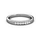2 - Kathiryn 2.40 mm White Sapphire 7 Stone Wedding Band 
