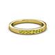 2 - Kathiryn 2.40 mm Yellow Diamond 7 Stone Wedding Band 