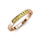 3 - Kathiryn 2.40 mm Yellow Diamond 7 Stone Wedding Band 