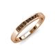 3 - Kathiryn 2.40 mm Smoky Quartz 7 Stone Wedding Band 