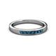 2 - Kathiryn 2.40 mm Blue Diamond 7 Stone Wedding Band 