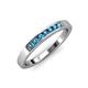 3 - Kathiryn 2.40 mm London Blue Topaz 7 Stone Wedding Band 