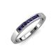 3 - Kathiryn 2.40 mm Blue Sapphire 7 Stone Wedding Band 