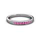 2 - Kathiryn 2.40 mm Pink Sapphire 7 Stone Wedding Band 