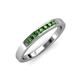 3 - Kathiryn 2.40 mm Green Garnet 7 Stone Wedding Band 