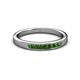 2 - Kathiryn 2.40 mm Green Garnet 7 Stone Wedding Band 