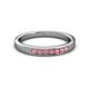 2 - Kathiryn 2.40 mm Pink Tourmaline 7 Stone Wedding Band 
