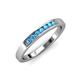 3 - Kathiryn 2.40 mm Blue Topaz 7 Stone Wedding Band 