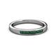2 - Kathiryn 2.40 mm Emerald 7 Stone Wedding Band 