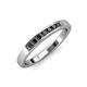 3 - Kathiryn 2.40 mm Black Diamond 7 Stone Wedding Band 