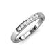 3 - Kathiryn 2.40 mm White Sapphire 7 Stone Wedding Band 