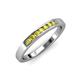 3 - Kathiryn 2.40 mm Yellow Diamond 7 Stone Wedding Band 