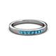 2 - Kathiryn 2.40 mm London Blue Topaz 7 Stone Wedding Band 