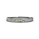 1 - Kathiryn 2.00 mm Peridot and Diamond 7 Stone Wedding Band 